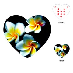 Flowers Black White Bunch Floral Playing Cards (heart)  by Nexatart