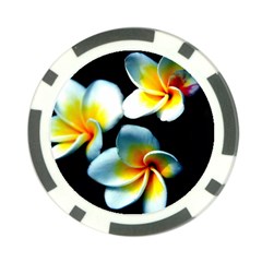 Flowers Black White Bunch Floral Poker Chip Card Guard (10 Pack) by Nexatart