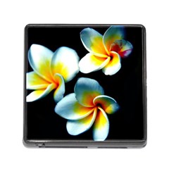 Flowers Black White Bunch Floral Memory Card Reader (square) by Nexatart