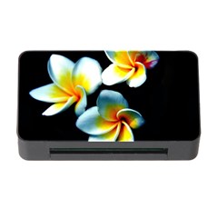 Flowers Black White Bunch Floral Memory Card Reader With Cf by Nexatart