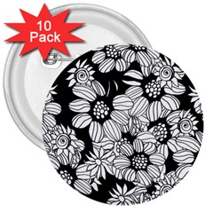 Mandala Calming Coloring Page 3  Buttons (10 Pack)  by Nexatart