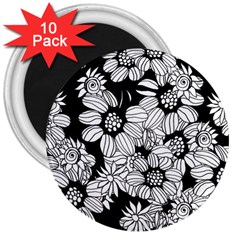 Mandala Calming Coloring Page 3  Magnets (10 Pack)  by Nexatart