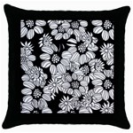 Mandala Calming Coloring Page Throw Pillow Case (Black) Front