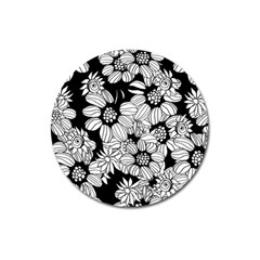 Mandala Calming Coloring Page Magnet 3  (round) by Nexatart