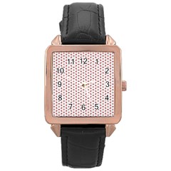 Motif Pattern Decor Backround Rose Gold Leather Watch  by Nexatart