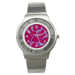 Background Vector Texture Pattern Stainless Steel Watch by Nexatart