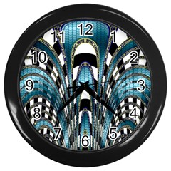 Abstract Art Design Texture Wall Clocks (black) by Nexatart