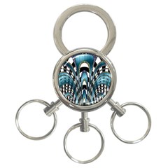 Abstract Art Design Texture 3-ring Key Chains by Nexatart