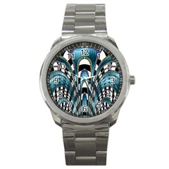 Abstract Art Design Texture Sport Metal Watch by Nexatart