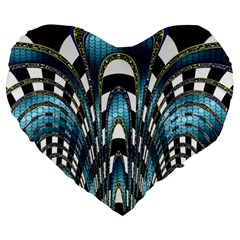 Abstract Art Design Texture Large 19  Premium Heart Shape Cushions by Nexatart