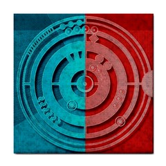 Vector Watch Texture Red Blue Tile Coasters by Nexatart