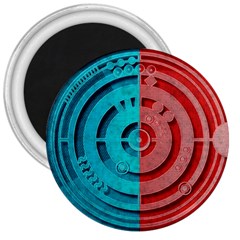 Vector Watch Texture Red Blue 3  Magnets