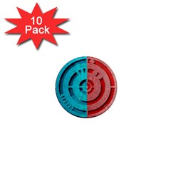 Vector Watch Texture Red Blue 1  Mini Magnet (10 Pack)  by Nexatart