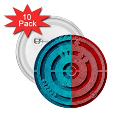 Vector Watch Texture Red Blue 2 25  Buttons (10 Pack) 