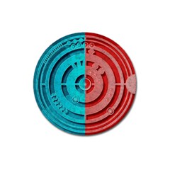 Vector Watch Texture Red Blue Magnet 3  (round) by Nexatart