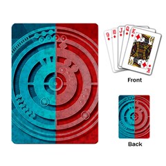 Vector Watch Texture Red Blue Playing Card by Nexatart