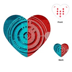 Vector Watch Texture Red Blue Playing Cards (heart)  by Nexatart