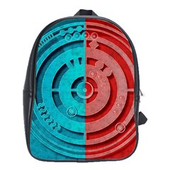 Vector Watch Texture Red Blue School Bags(large)  by Nexatart