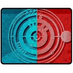 Vector Watch Texture Red Blue Fleece Blanket (medium)  by Nexatart