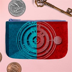 Vector Watch Texture Red Blue Large Coin Purse