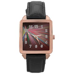 Pattern Flower Background Wallpaper Rose Gold Leather Watch  by Nexatart