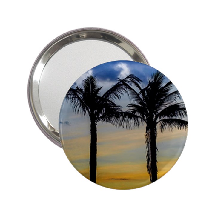 Palm Trees Against Sunset Sky 2.25  Handbag Mirrors