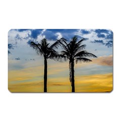 Palm Trees Against Sunset Sky Magnet (rectangular) by dflcprints