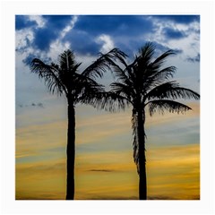 Palm Trees Against Sunset Sky Medium Glasses Cloth by dflcprints