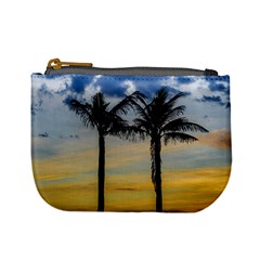 Palm Trees Against Sunset Sky Mini Coin Purses by dflcprints