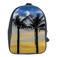 Palm Trees Against Sunset Sky School Bags(large)  by dflcprints