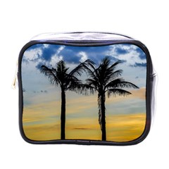 Palm Trees Against Sunset Sky Mini Toiletries Bags by dflcprints