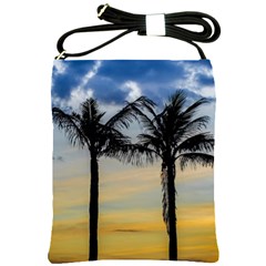 Palm Trees Against Sunset Sky Shoulder Sling Bags by dflcprints