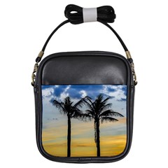 Palm Trees Against Sunset Sky Girls Sling Bags by dflcprints