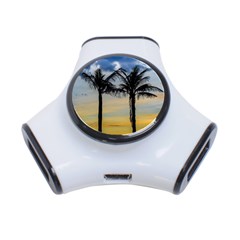 Palm Trees Against Sunset Sky 3-port Usb Hub by dflcprints