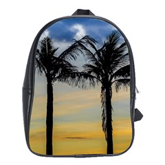 Palm Trees Against Sunset Sky School Bags (xl)  by dflcprints