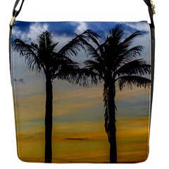 Palm Trees Against Sunset Sky Flap Messenger Bag (s) by dflcprints