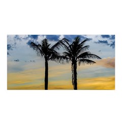 Palm Trees Against Sunset Sky Satin Wrap by dflcprints