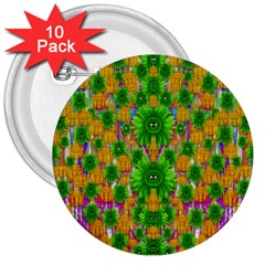 Jungle Love In Fantasy Landscape Of Freedom Peace 3  Buttons (10 pack) 