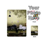 Wonderful Whte Unicorn With Black Horse Playing Cards 54 (Mini)  Front - Spade7