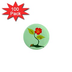 Plant And Flower 1  Mini Magnets (100 Pack)  by linceazul