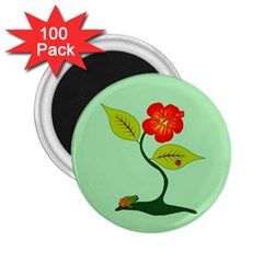 Plant And Flower 2 25  Magnets (100 Pack)  by linceazul