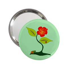 Plant And Flower 2 25  Handbag Mirrors by linceazul