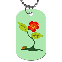 Plant And Flower Dog Tag (one Side) by linceazul