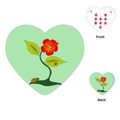 Plant And Flower Playing Cards (heart)  by linceazul