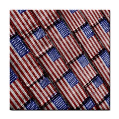 Usa Flag Grunge Pattern Tile Coasters by dflcprints