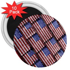 Usa Flag Grunge Pattern 3  Magnets (10 Pack)  by dflcprints