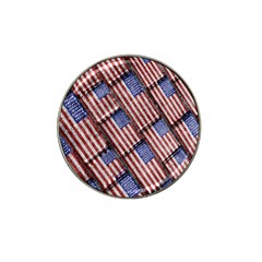 Usa Flag Grunge Pattern Hat Clip Ball Marker (4 Pack) by dflcprints