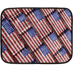 Usa Flag Grunge Pattern Double Sided Fleece Blanket (mini)  by dflcprints