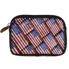 Usa Flag Grunge Pattern Digital Camera Cases by dflcprints