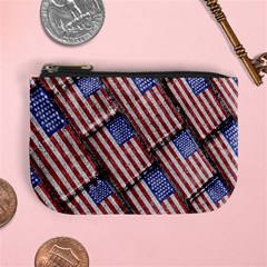 Usa Flag Grunge Pattern Mini Coin Purses by dflcprints